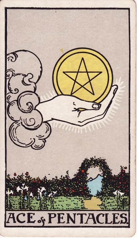 Ace of Pentacles — Rider–Waite–Smith