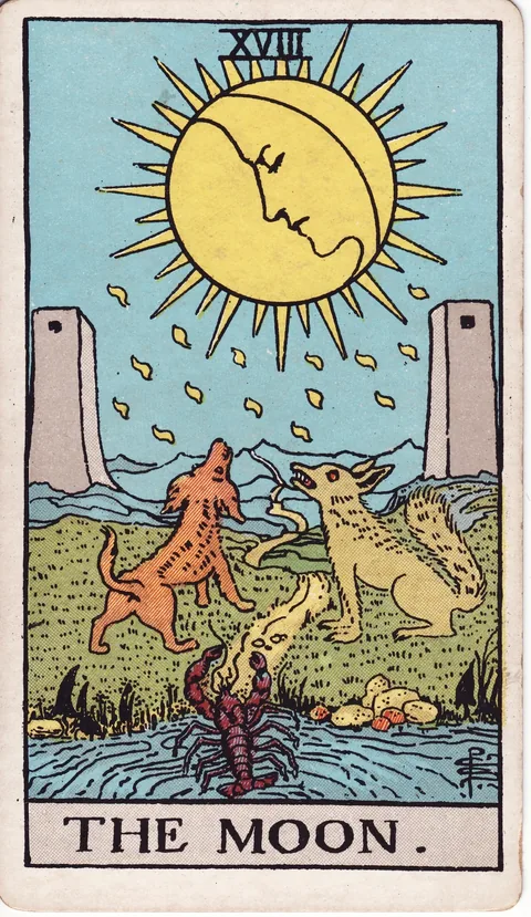 The Moon — Rider–Waite–Smith